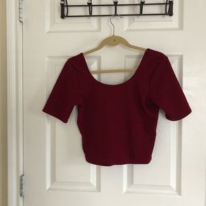 Maroon crop top